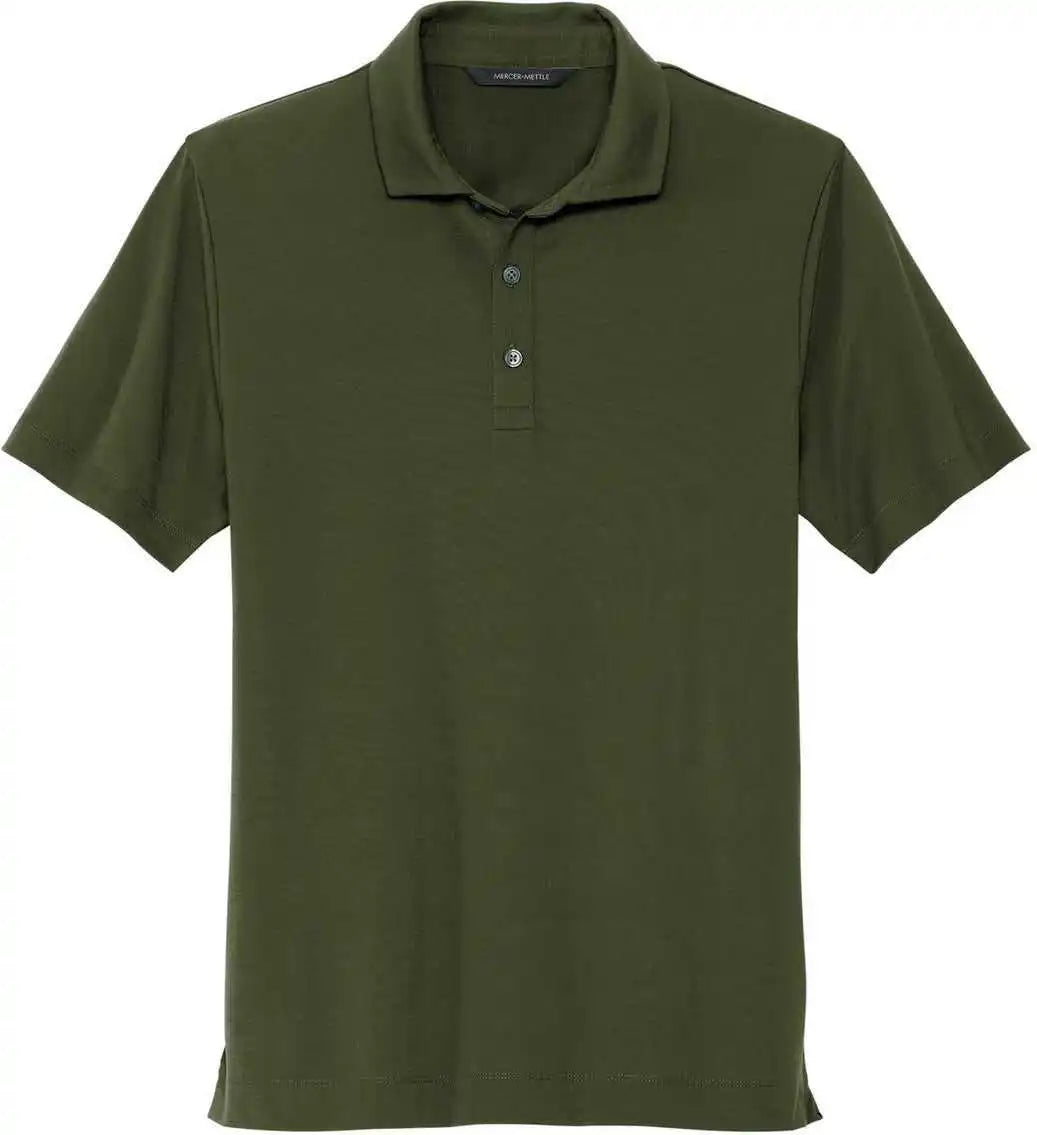 Mercer + mettle Mm1014 Stretch Jersey Polo Townsend Green