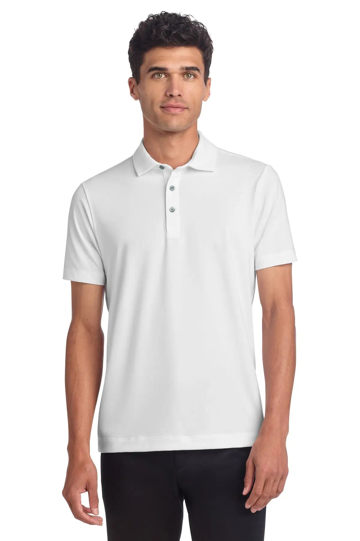 Mercer + mettle Mm1014 Stretch Jersey Polo - White - Adult Xs