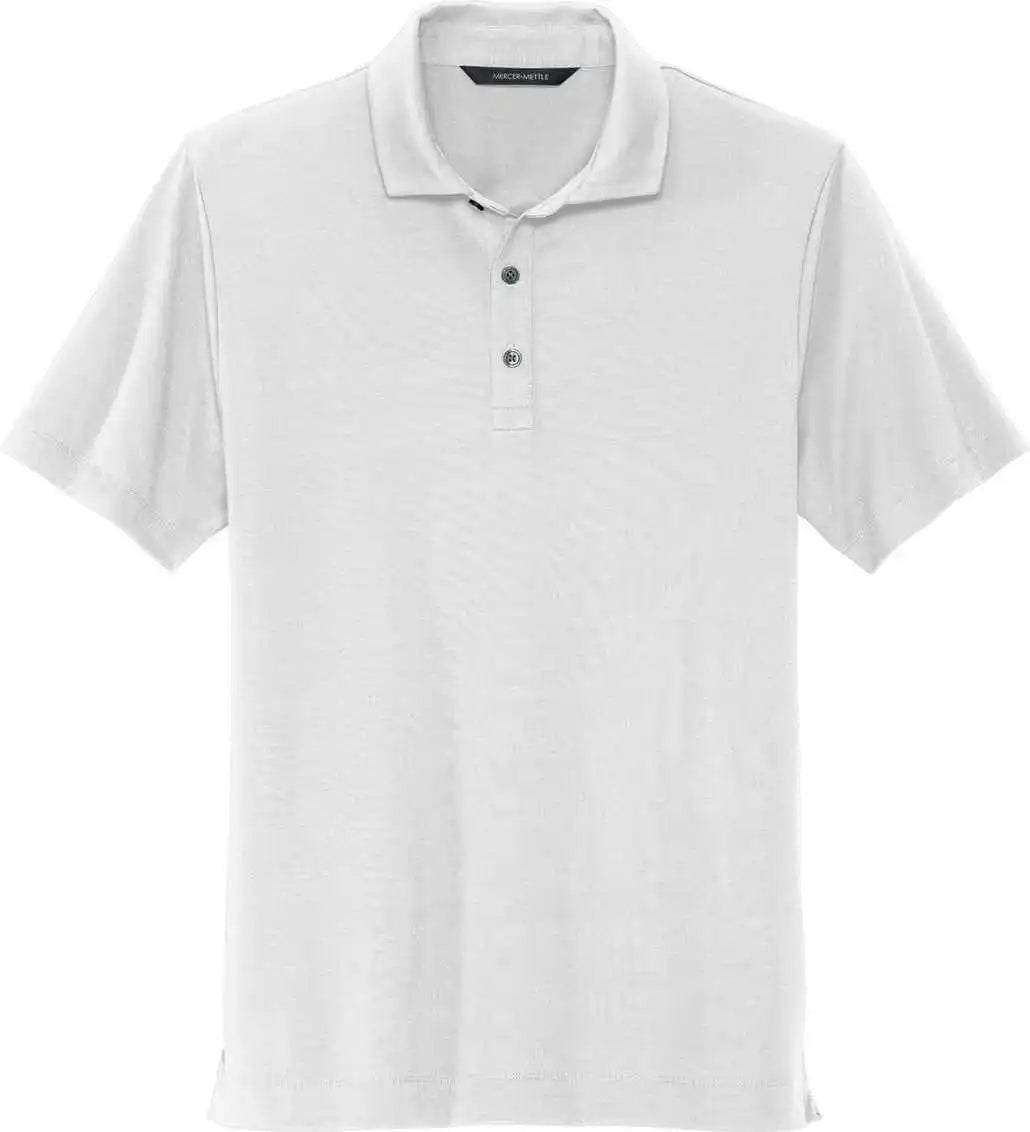 Mercer + mettle Mm1014 Stretch Jersey Polo White