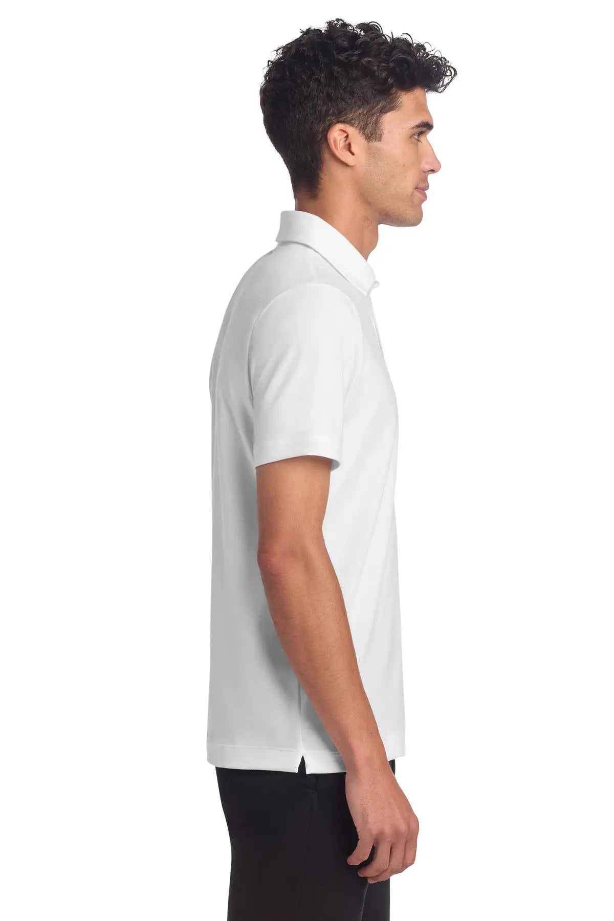 Mercer + mettle Mm1014 Stretch Jersey Polo - White
