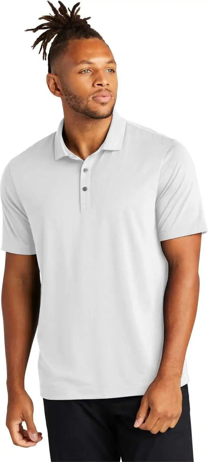 Mercer + mettle Mm1014 Stretch Jersey Polo White