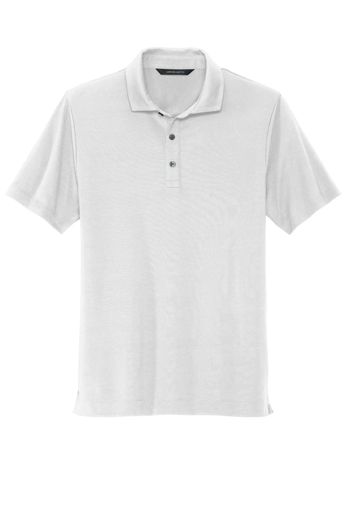 Mercer + mettle Mm1014 Stretch Jersey Polo - White