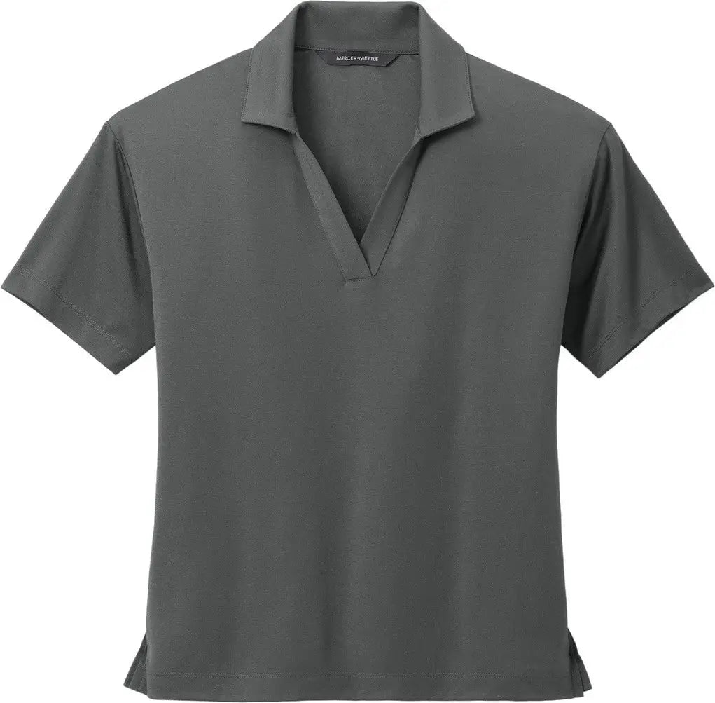 Mercer + mettle Mm1015 Women’s Stretch Jersey Polo - Anchor Gray
