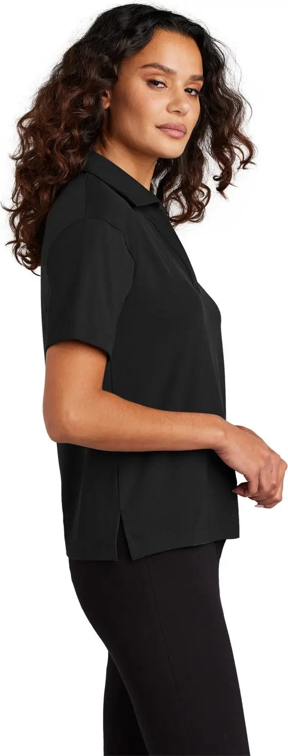 Mercer + mettle Mm1015 Women’s Stretch Jersey Polo - Deep Black