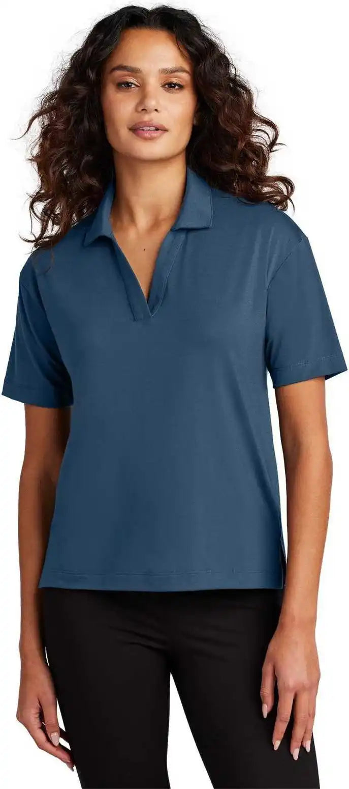 Mercer + mettle Mm1015 Women’s Stretch Jersey Polo - Insignia Blue