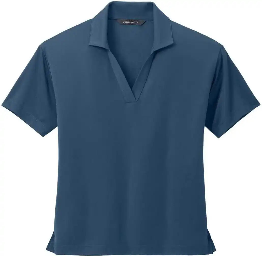 Mercer + mettle Mm1015 Women’s Stretch Jersey Polo - Insignia Blue