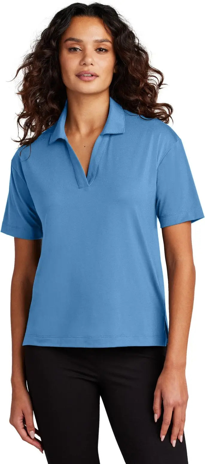 Mercer + mettle Mm1015 Women’s Stretch Jersey Polo - Parisian Blue - Ladies Xs