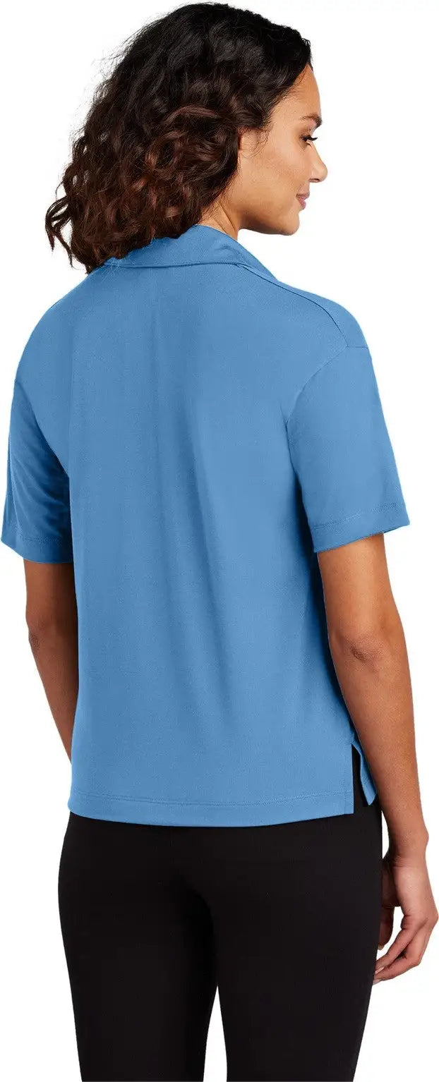 Mercer + mettle Mm1015 Women’s Stretch Jersey Polo - Parisian Blue