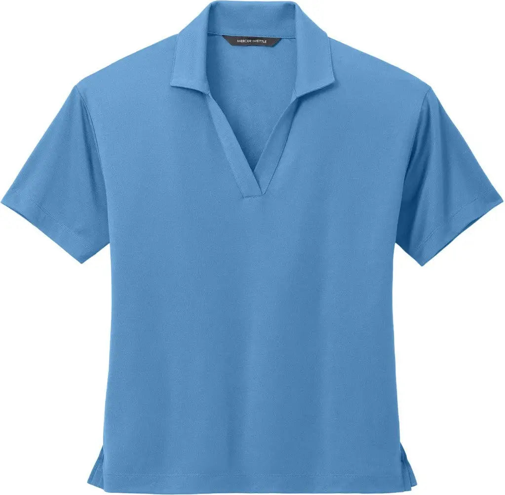 Mercer + mettle Mm1015 Women’s Stretch Jersey Polo - Parisian Blue