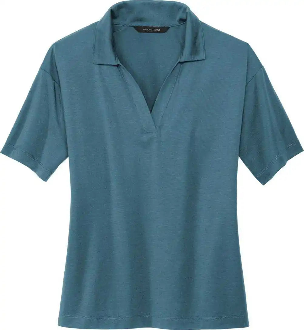 Mercer + mettle Mm1015 Women’s Stretch Jersey Polo Parisianbl