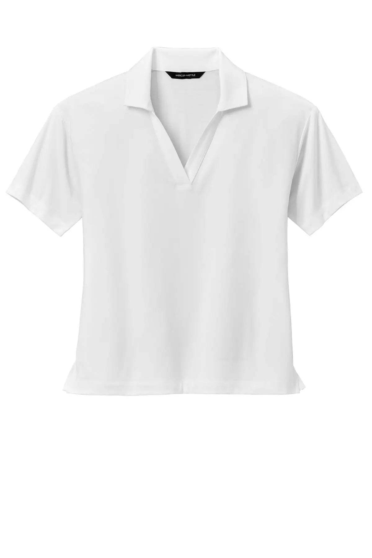 Mercer + mettle Mm1015 Women’s Stretch Jersey Polo - White