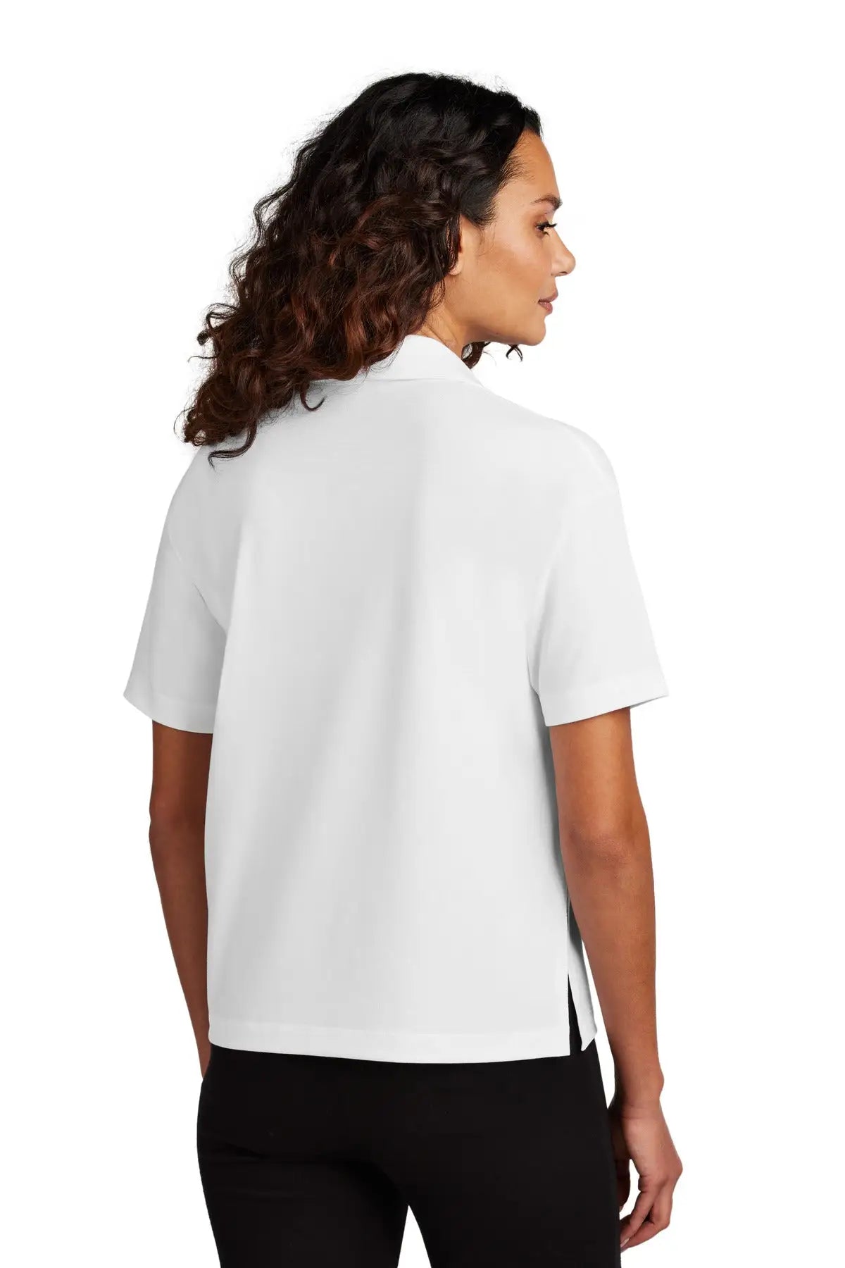 Mercer + mettle Mm1015 Women’s Stretch Jersey Polo - White