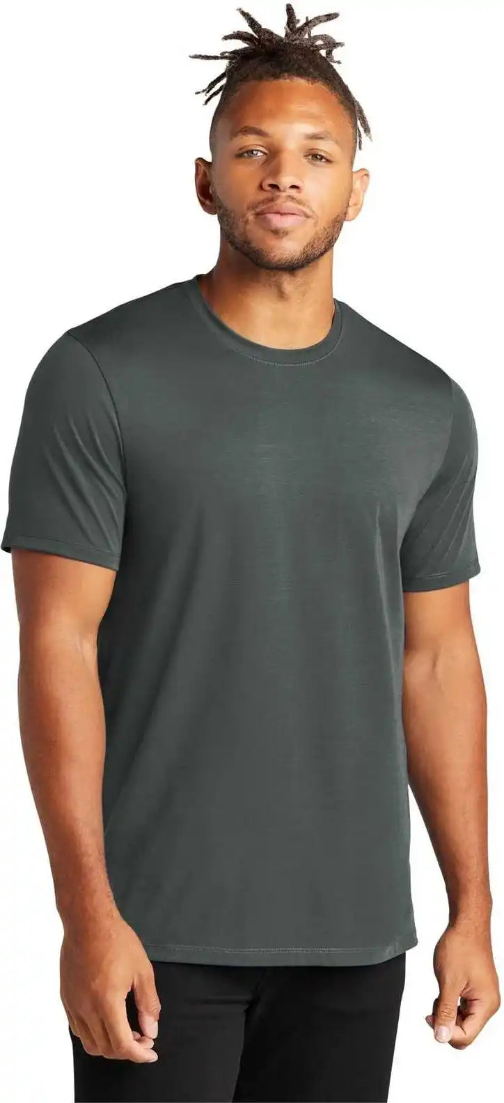 Mercer + mettle Mm1016 Stretch Jersey Crew Anchor Grey