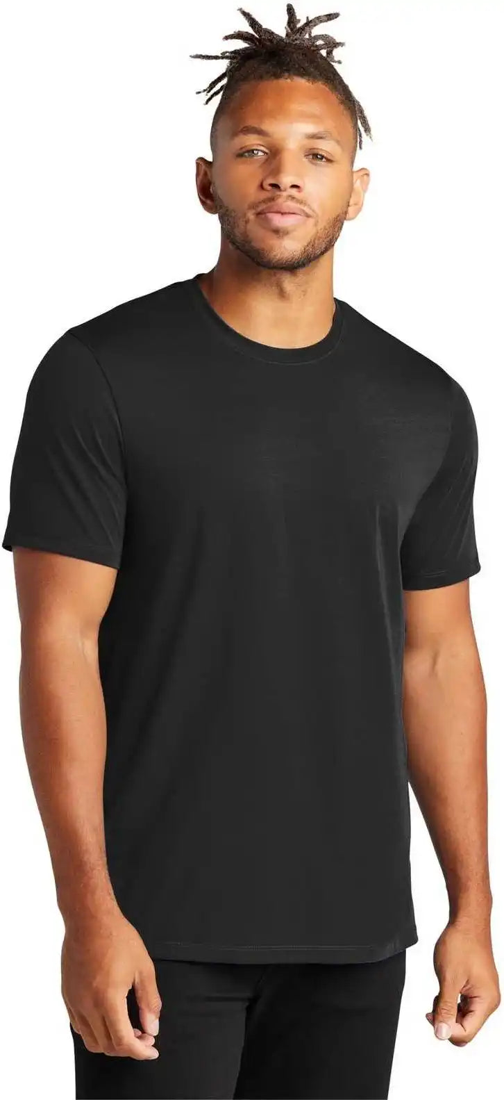 Mercer + mettle Mm1016 Stretch Jersey Crew Deep Black