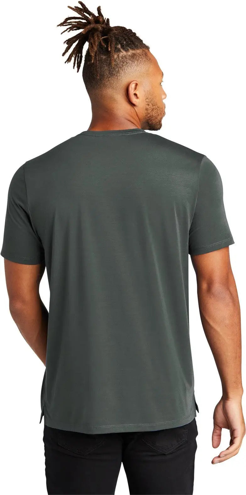 Mercer + mettle Mm1016 Stretch Jersey Crew Tee - Anchor Gray