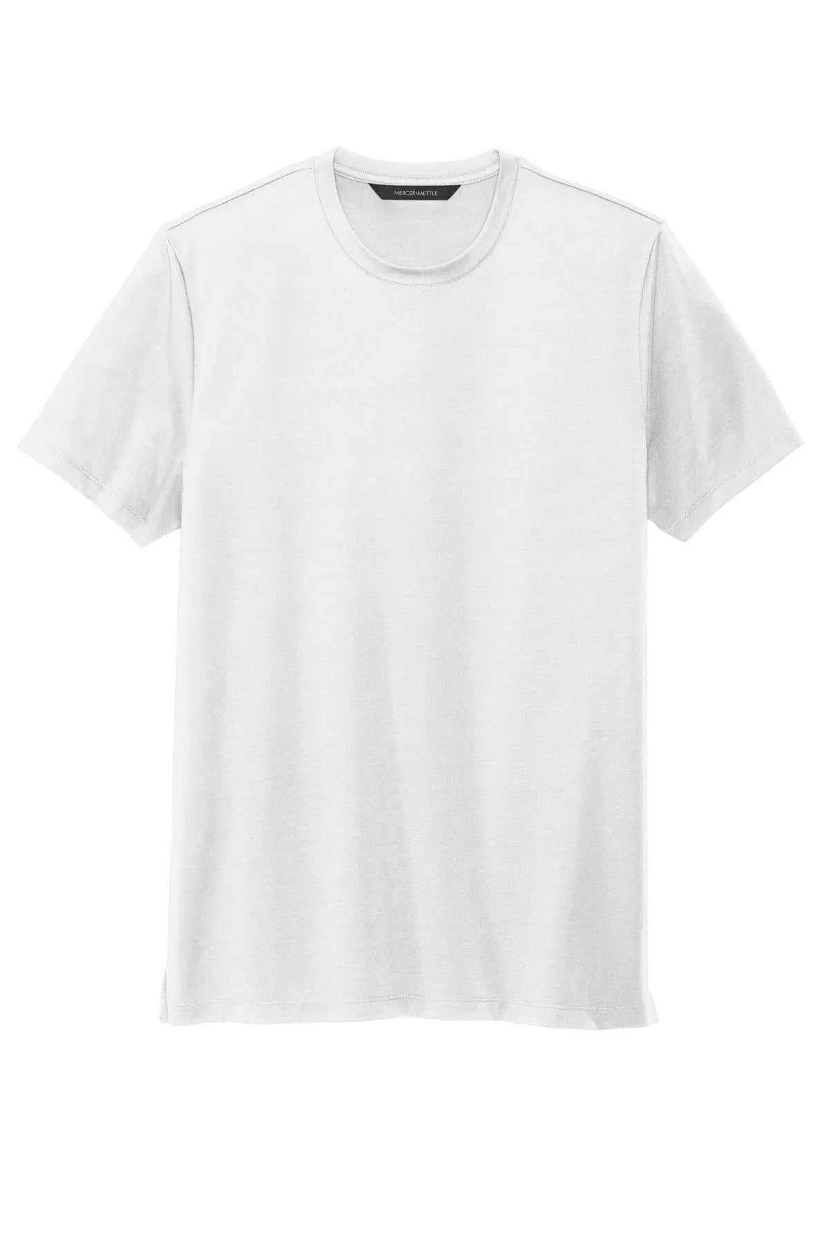 Mercer + mettle Mm1016 Stretch Jersey Crew Tee - White