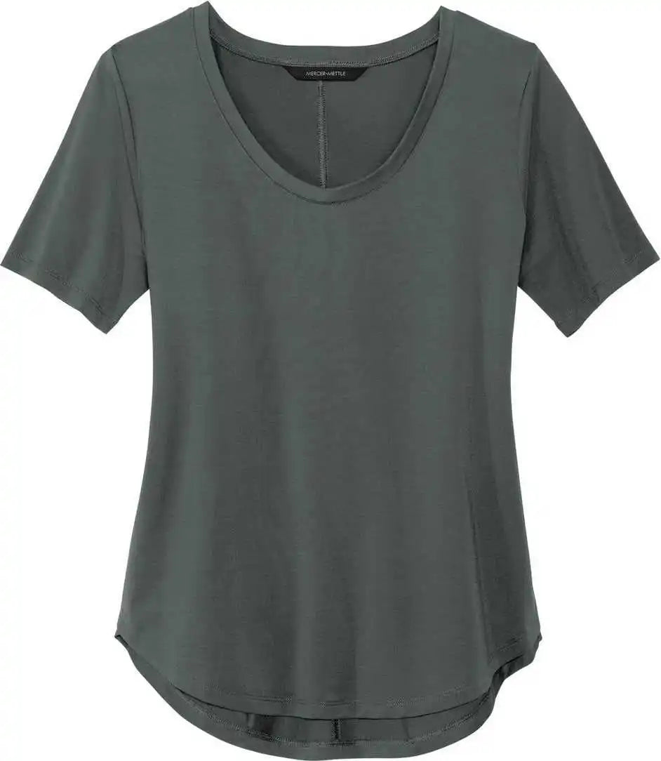 Mercer + mettle Mm1017 Women’s Stretch Jersey Relaxed Scoop - Anchor Grey