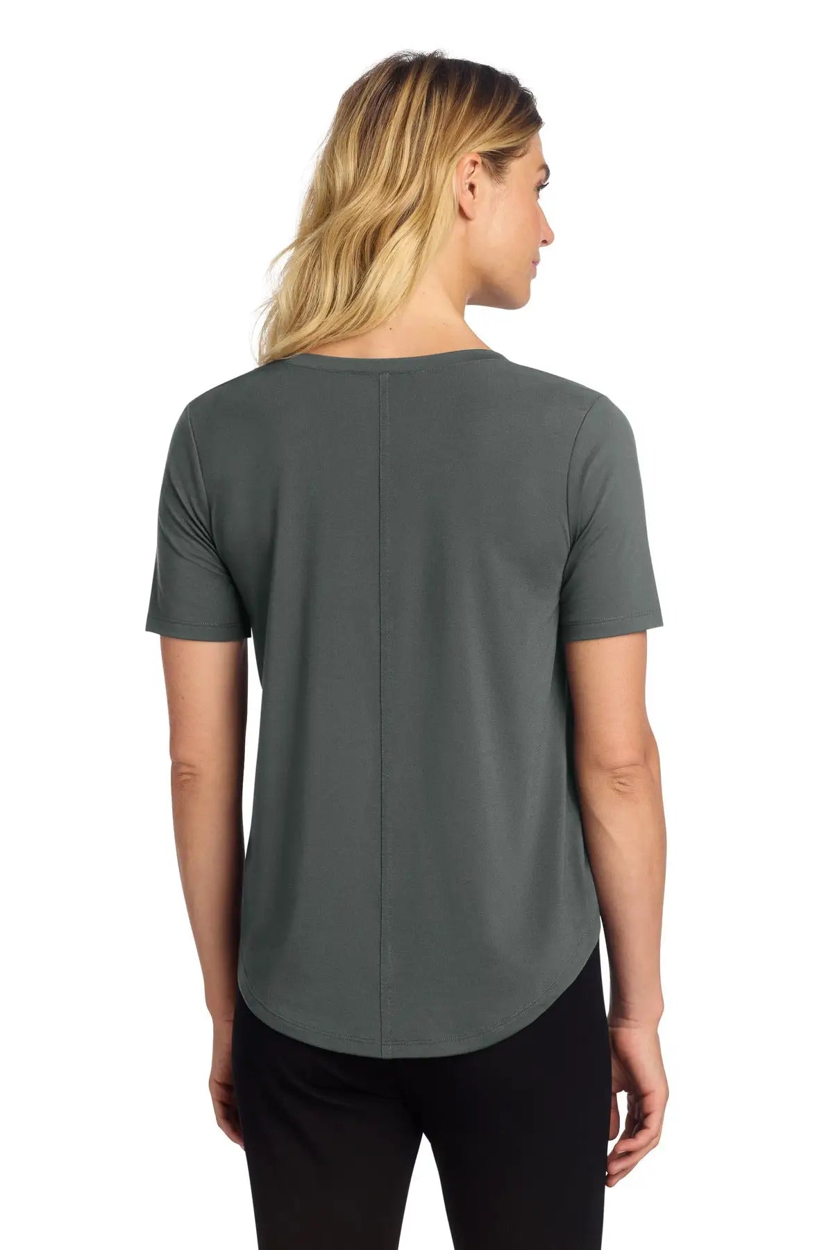 Mercer + mettle Mm1017 Women’s Stretch Jersey Relaxed Scoop - Anchor Gray