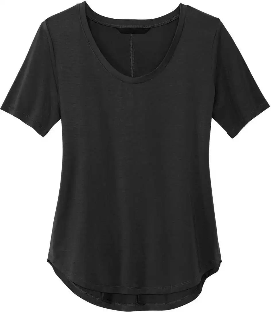 Mercer + mettle Mm1017 Women’s Stretch Jersey Relaxed Scoop Deep Black