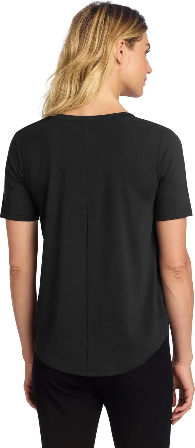 Mercer + mettle Mm1017 Women’s Stretch Jersey Relaxed Scoop - Deep Black