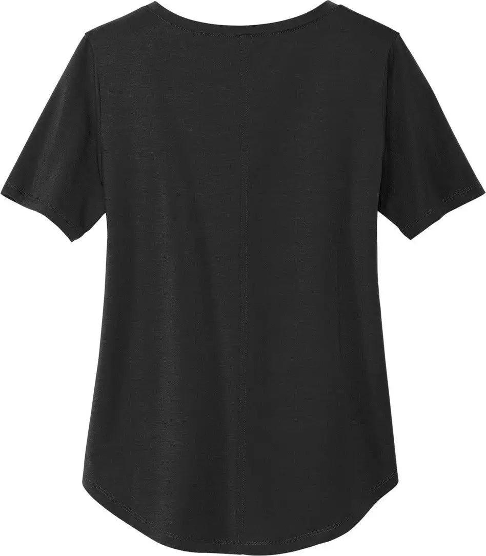 Mercer + mettle Mm1017 Women’s Stretch Jersey Relaxed Scoop - Deep Black