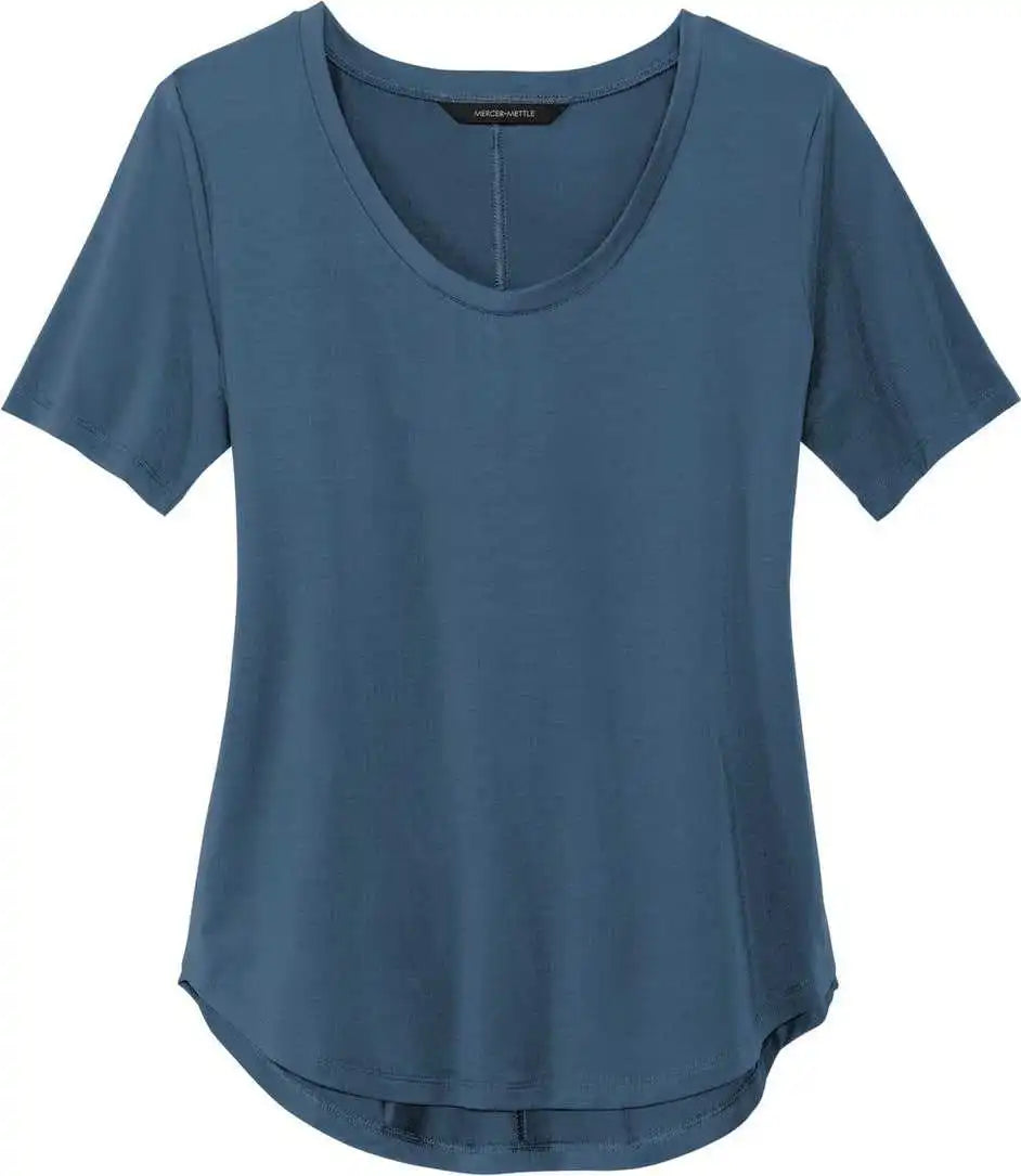 Mercer + mettle Mm1017 Women’s Stretch Jersey Relaxed Scoop - Insignia Blue