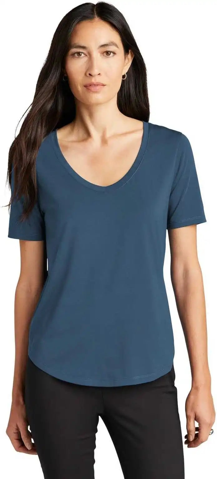 Mercer + mettle Mm1017 Women’s Stretch Jersey Relaxed Scoop Insignia Blue