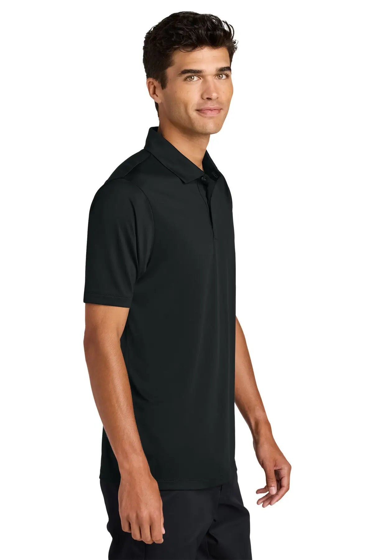 Mercer + mettle Mm1020 Recharge Jersey Polo - Deep Black