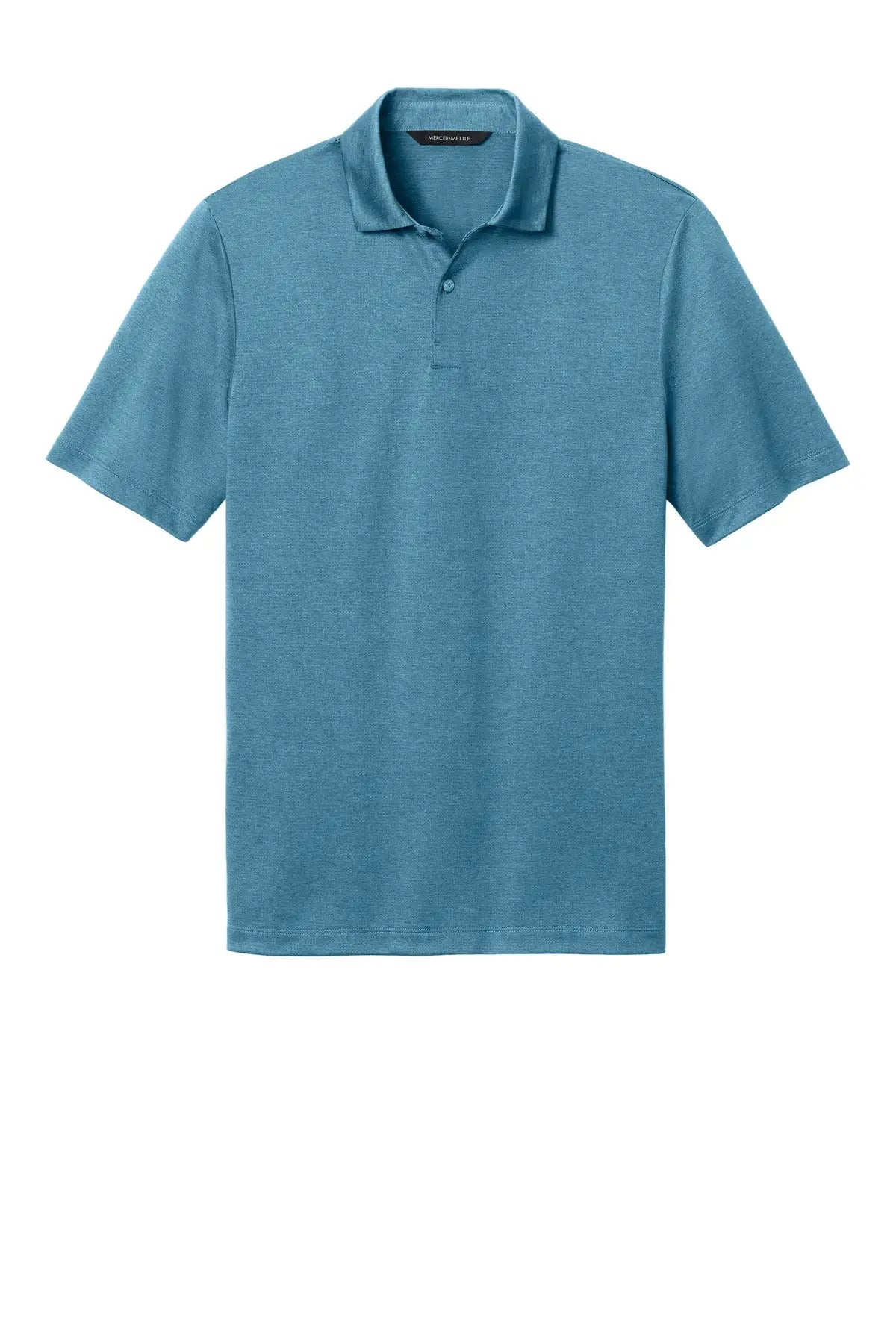 Mercer + mettle Mm1020 Recharge Jersey Polo - Harbor Blue Heather