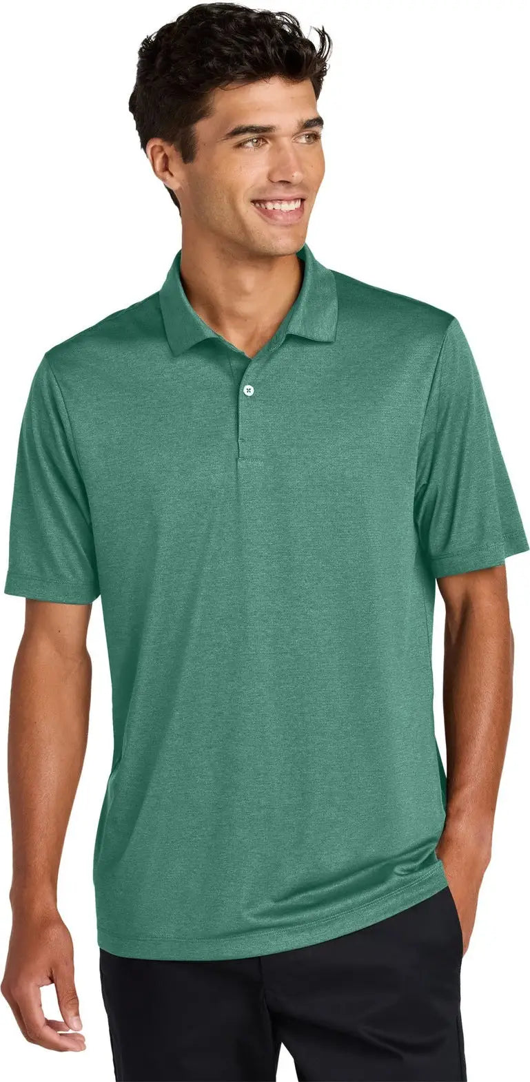 Mercer + mettle Mm1020 Recharge Jersey Polo - Sage Heather