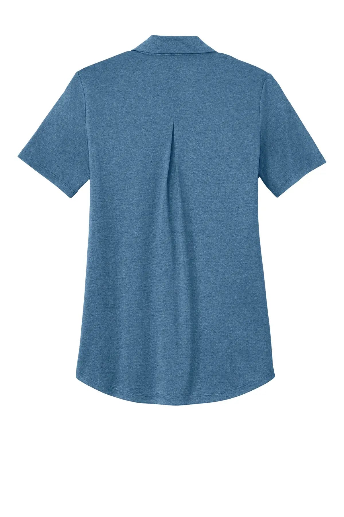 Mercer + mettle Mm1021 Women’s Recharge Jersey Polo - Harbor Blue Heather - Ladies Xs