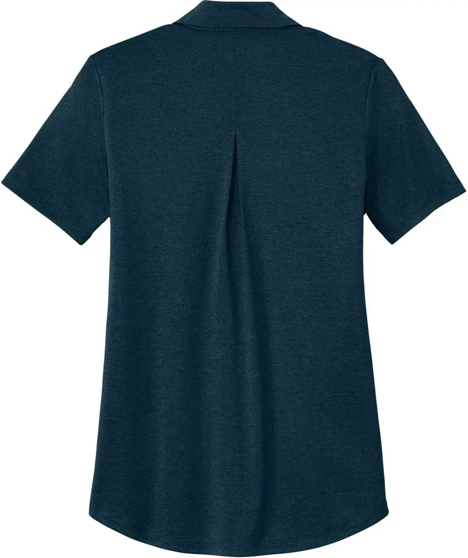 Mercer + mettle Mm1021 Women’s Recharge Jersey Polo - Insignia Blue Heather