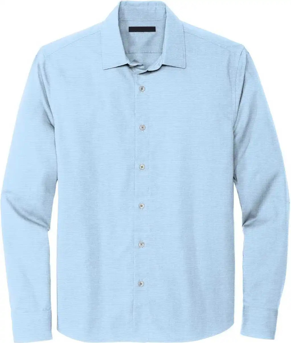 Mercer + mettle Mm2000 Long Sleeve Stretch Woven Shirt Air Blue End on Columbia / Adult l