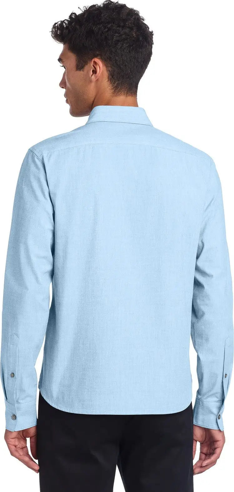 Mercer + mettle Mm2000 Long Sleeve Stretch Woven Shirt - Air Blue End