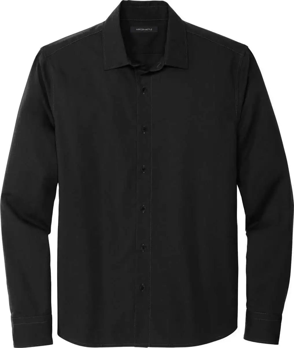 Mercer + mettle Mm2000 Long Sleeve Stretch Woven Shirt Deep Black