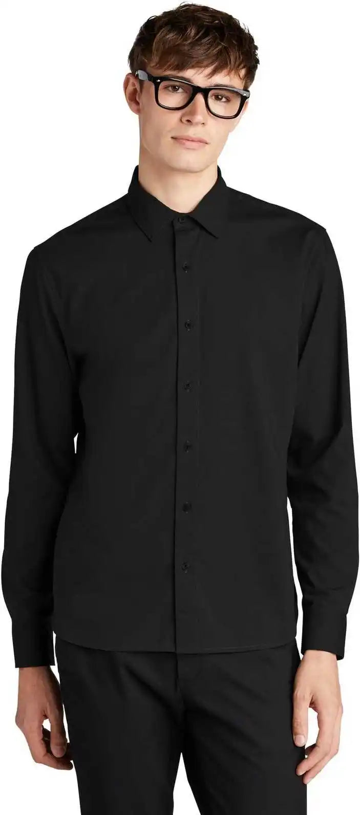 Mercer + mettle Mm2000 Long Sleeve Stretch Woven Shirt Deep Black