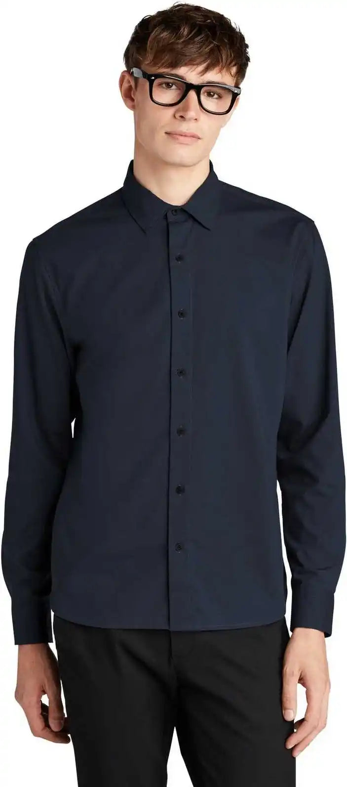Mercer + mettle Mm2000 Long Sleeve Stretch Woven Shirt Night Navy / Adult l