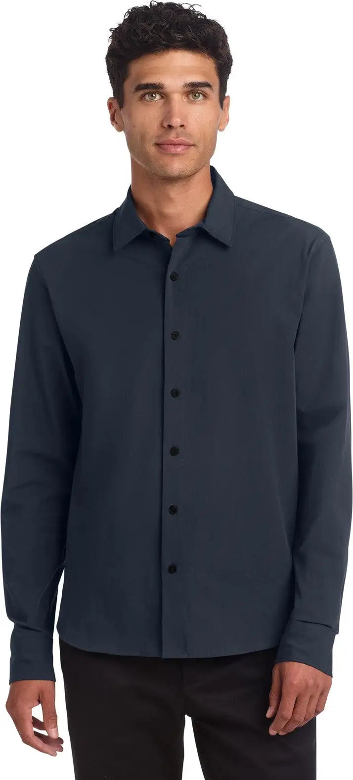 Mercer + mettle Mm2000 Long Sleeve Stretch Woven Shirt - Night Navy - Adult Xs