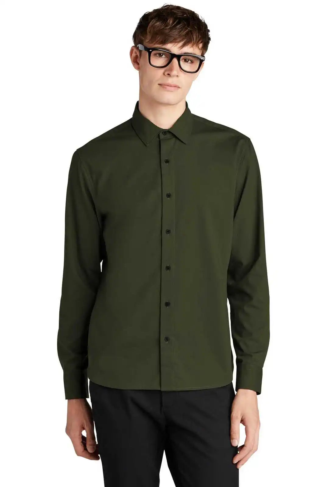 Mercer + mettle Mm2000 Long Sleeve Stretch Woven Shirt - Townsend Green