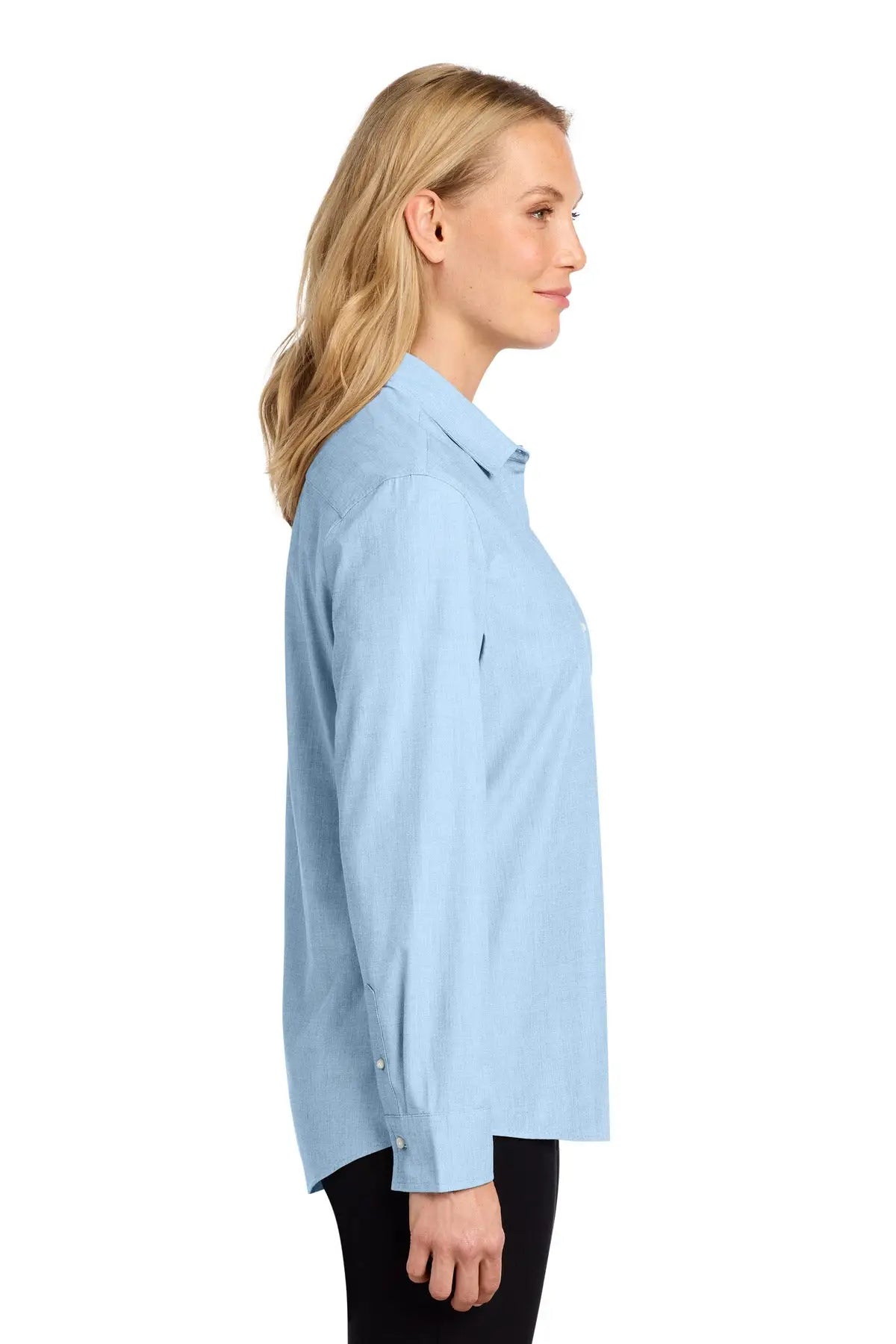 Mercer + mettle Mm2001 Women’s Long Sleeve Stretch Woven Shirt - Air Blue End