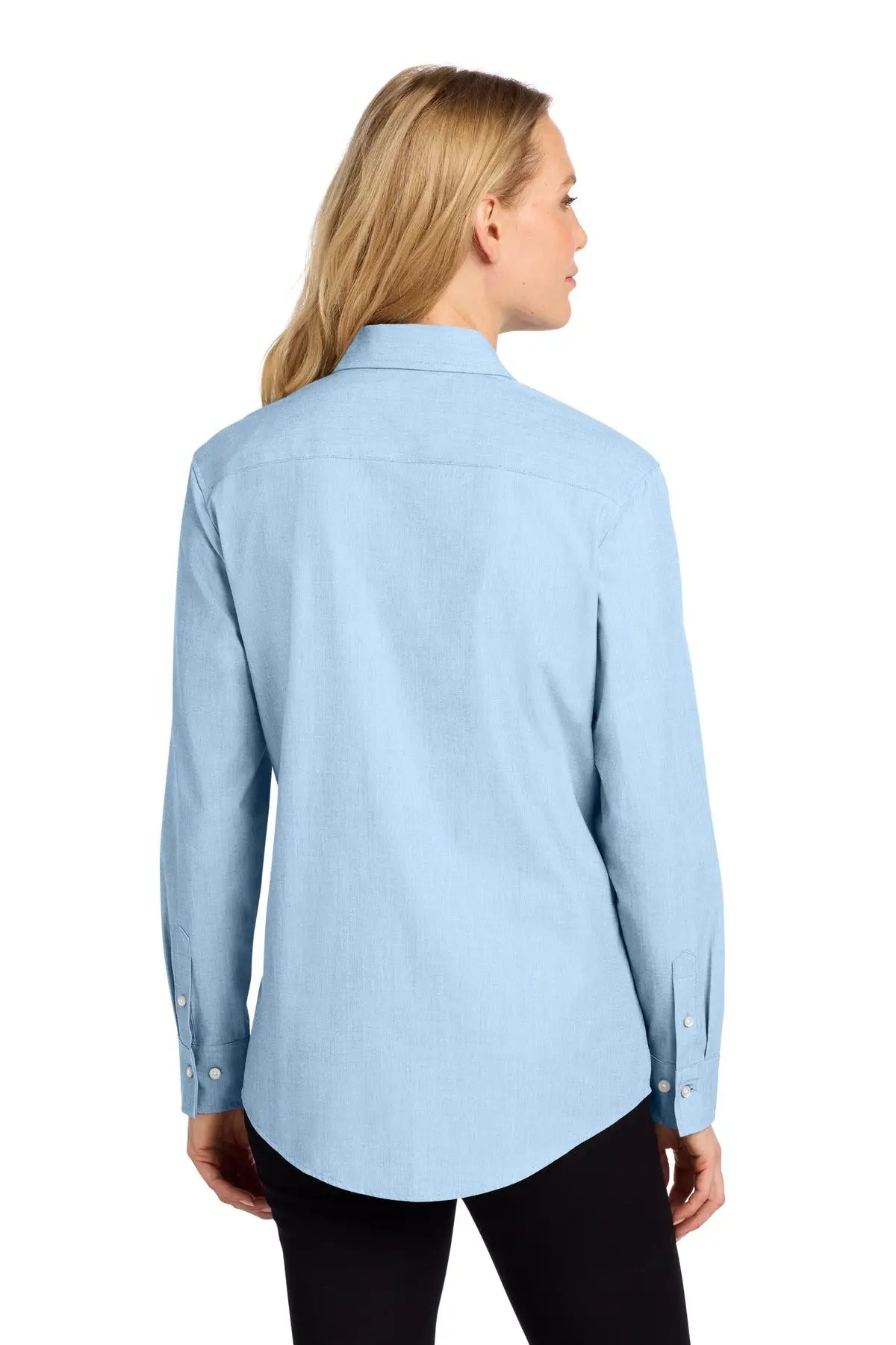 Mercer + mettle Mm2001 Women’s Long Sleeve Stretch Woven Shirt - Air Blue End