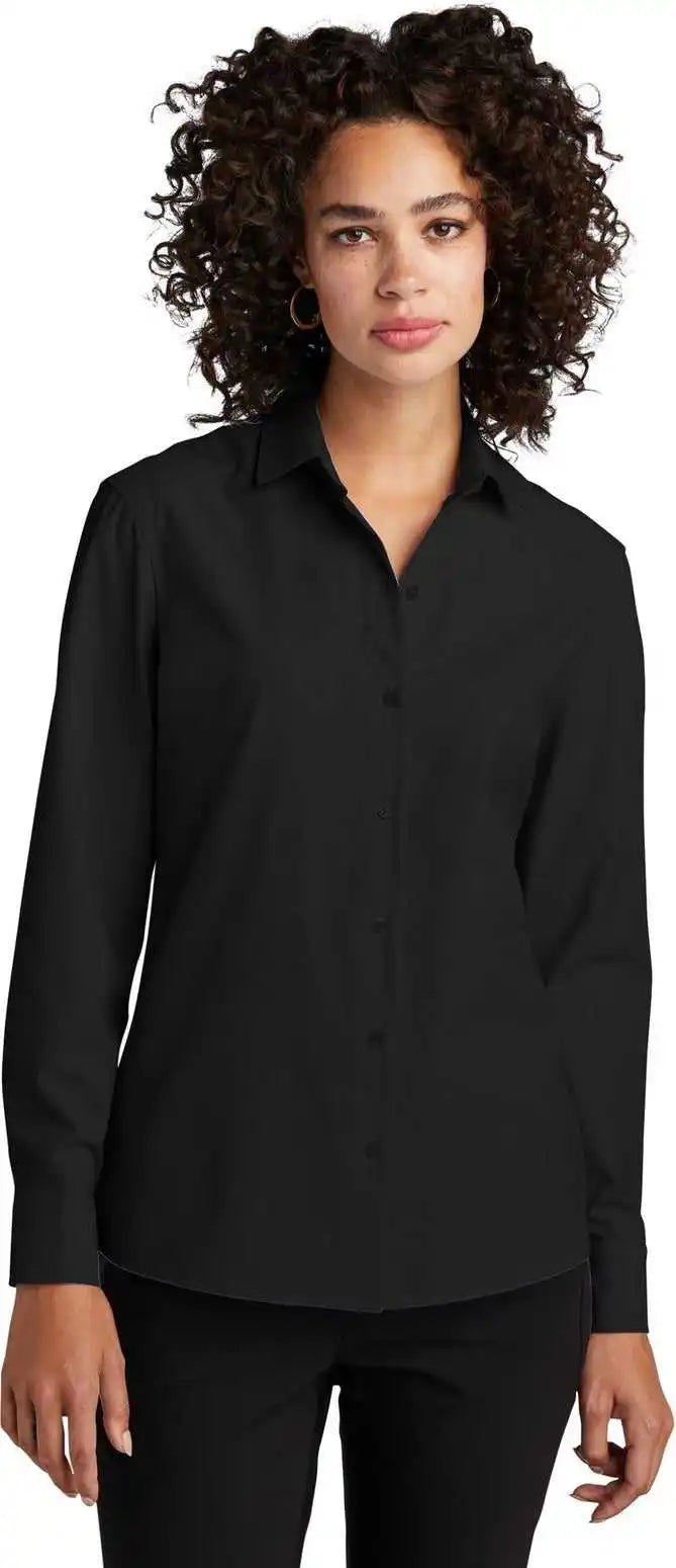 Mercer + mettle Mm2001 Women’s Long Sleeve Stretch Woven Shirt Deep Black