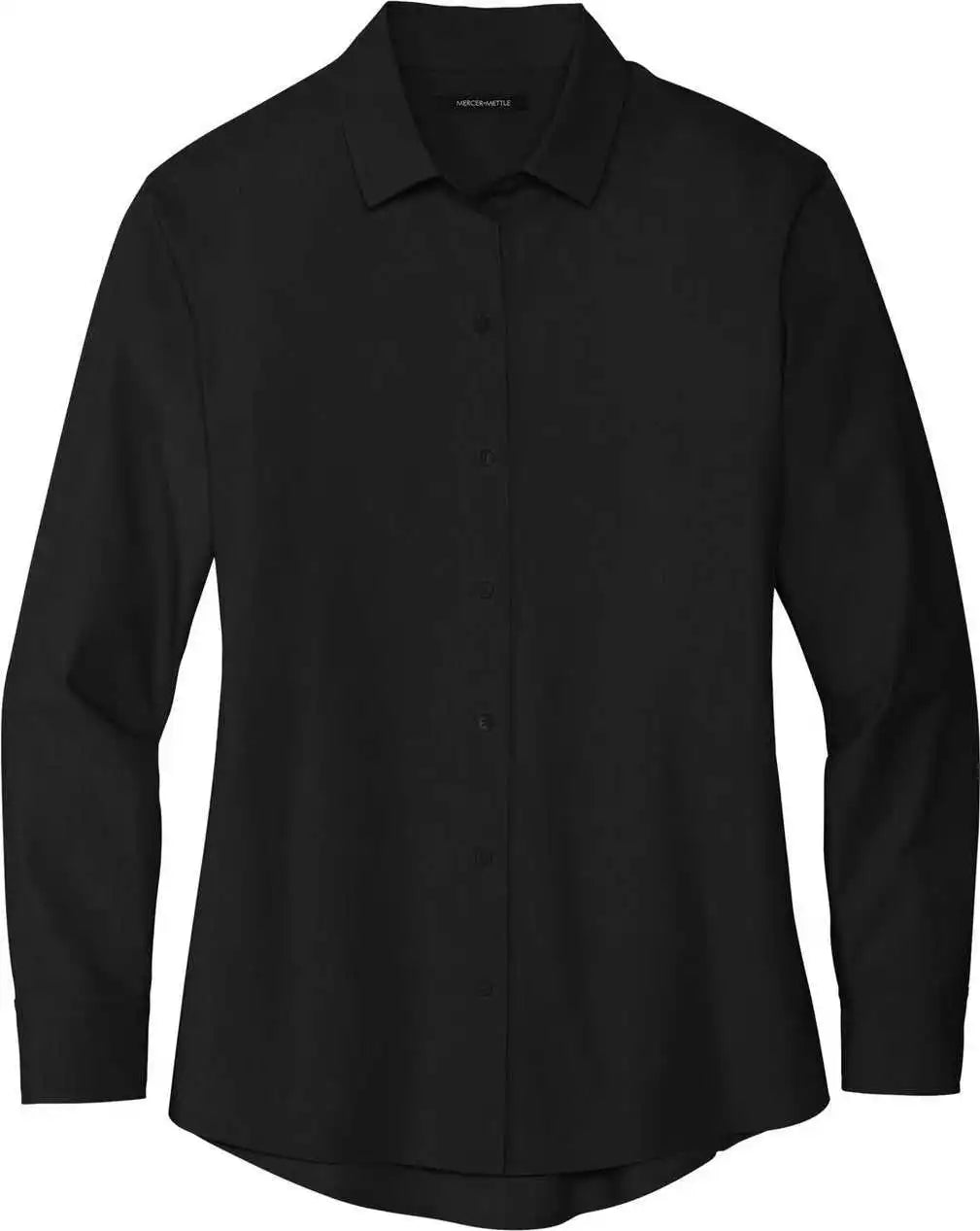 Mercer + mettle Mm2001 Women’s Long Sleeve Stretch Woven Shirt Deep Black