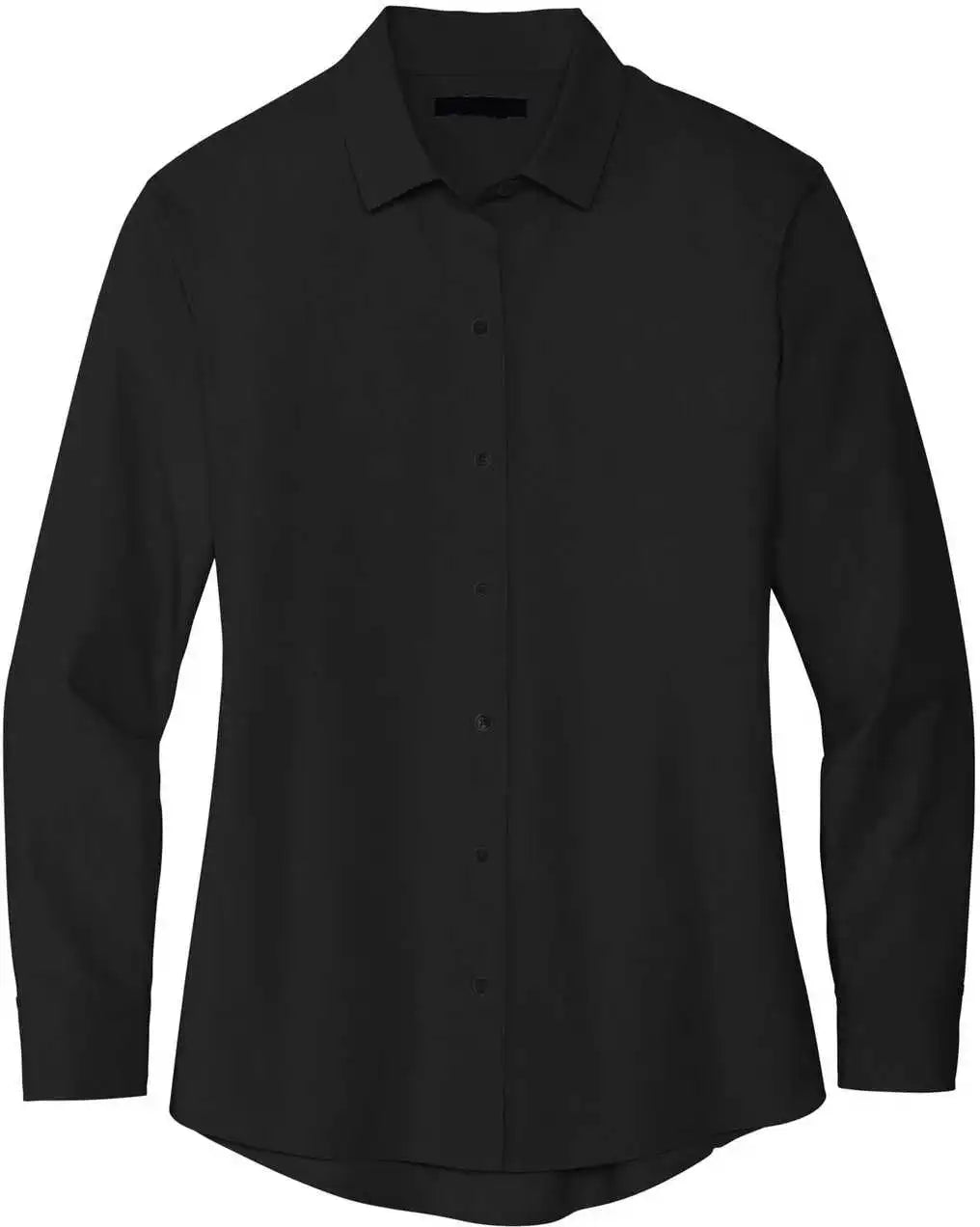 Mercer + mettle Mm2001 Women’s Long Sleeve Stretch Woven Shirt Deep Black
