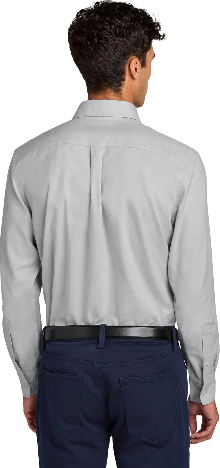 Mercer + mettle Mm2002 Long Sleeve Modern Oxford Shirt - Gusty Gray