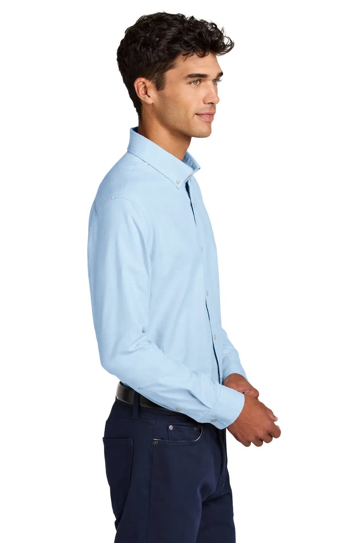 Mercer + mettle Mm2002 Long Sleeve Modern Oxford Shirt - Light Blue