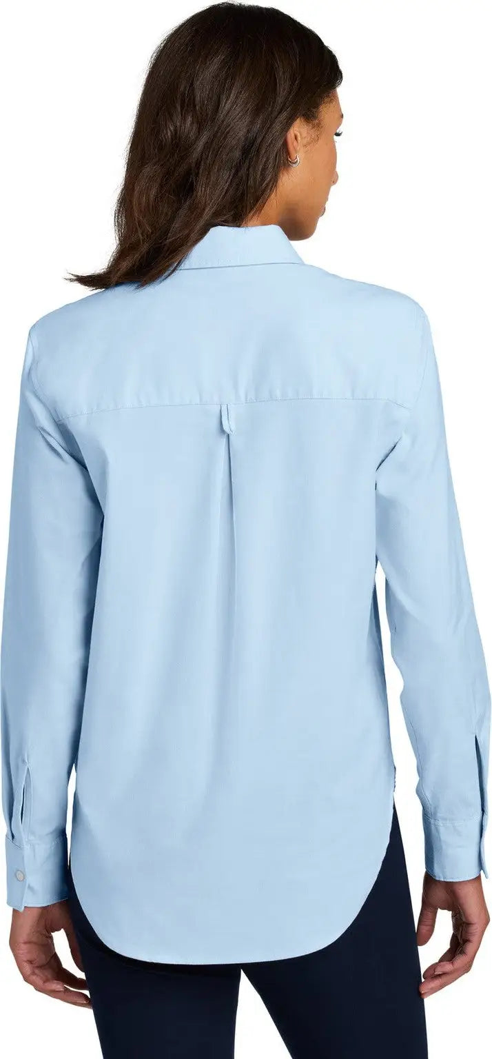 Mercer + mettle Mm2003 Women’s Long Sleeve Modern Oxford Shirt - Light Blue