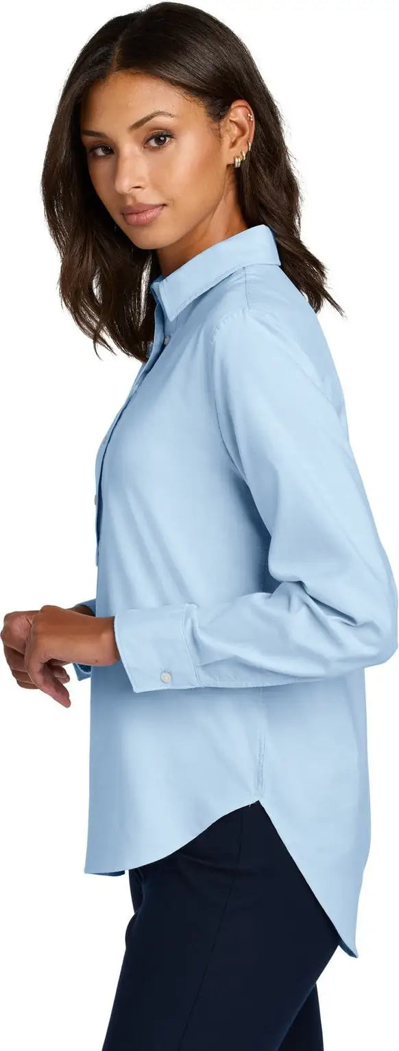 Mercer + mettle Mm2003 Women’s Long Sleeve Modern Oxford Shirt - Light Blue