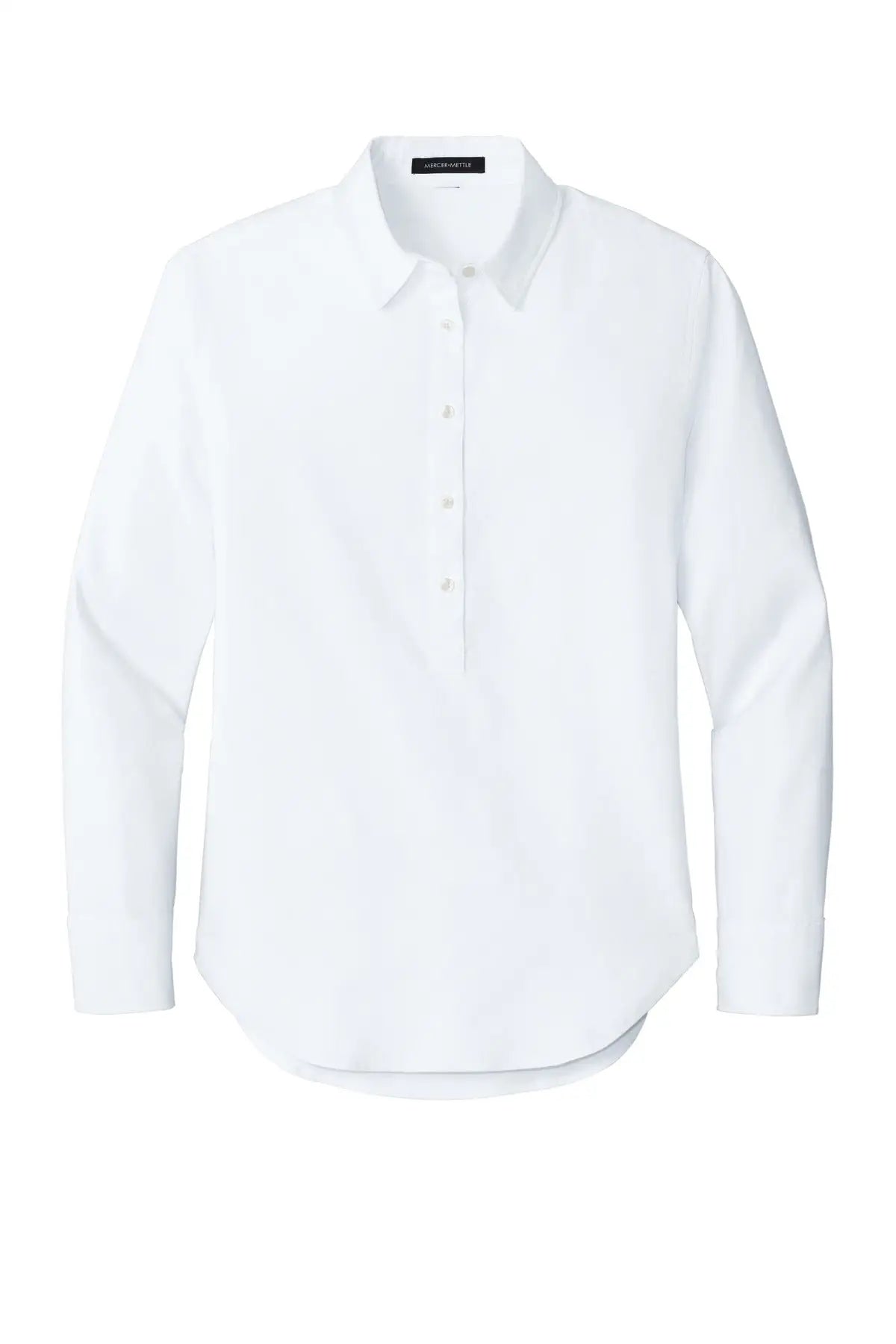 Mercer + mettle Mm2003 Women’s Long Sleeve Modern Oxford Shirt - White