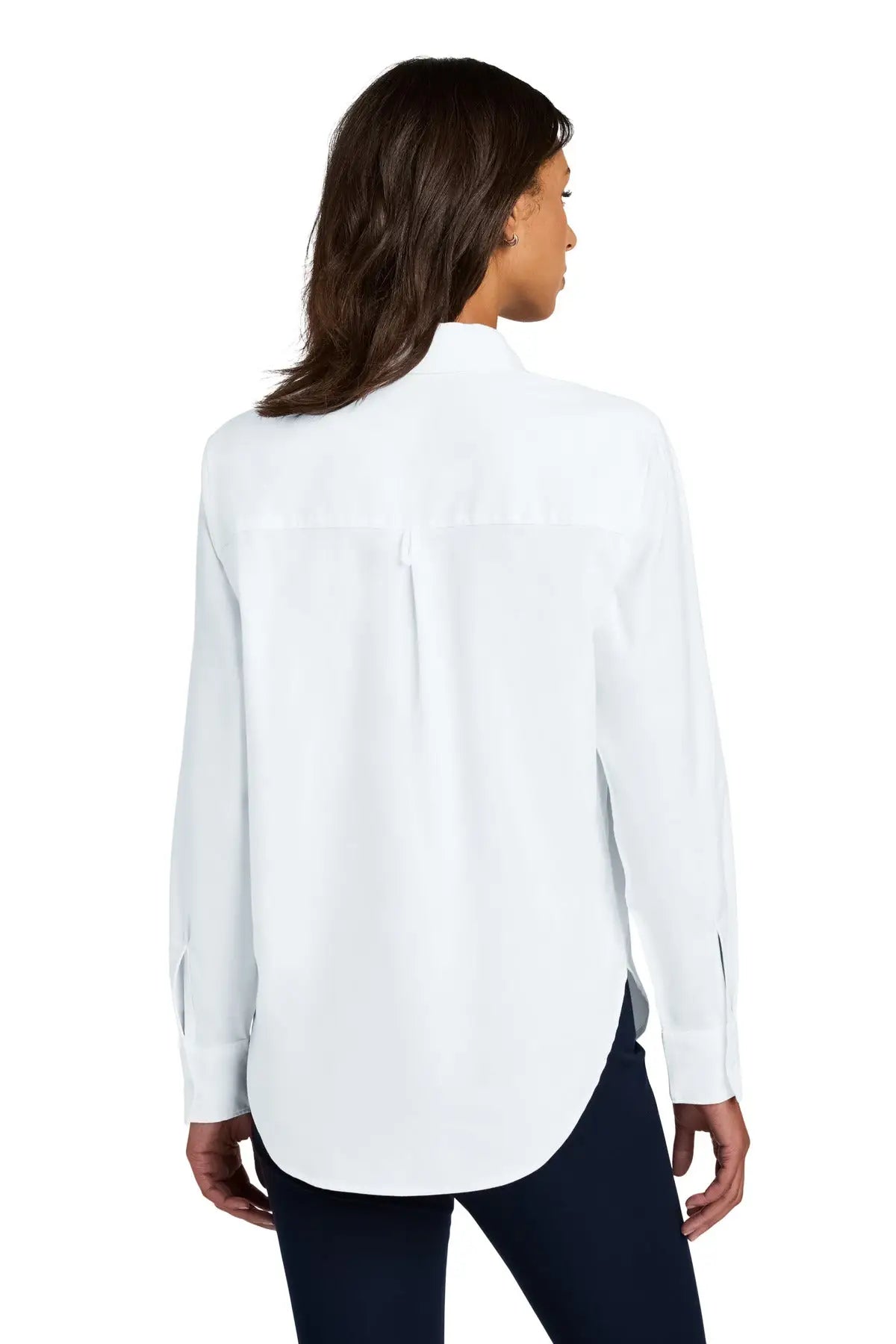 Mercer + mettle Mm2003 Women’s Long Sleeve Modern Oxford Shirt - White